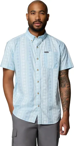 Vista 8 de Columbia - Camisa de manga corta para hombre Rapid Rivers con estampado, con cómodo elástico Colegial Navy Outback