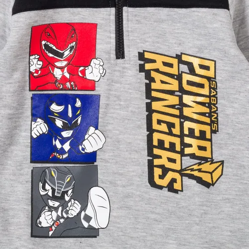 Vista 5 de Power Rangers - Sudadera de forro polar con media cremallera para niños de pequeño a grande