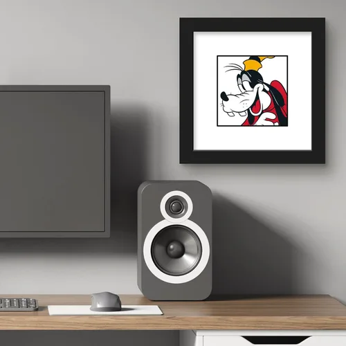 Vista 5 de Trends International Gallery Pops Disney Mickey and Friends - Póster de pared de Goofy Expressions Bashful, 12.00 x 12.00 pulgadas, versión de marco