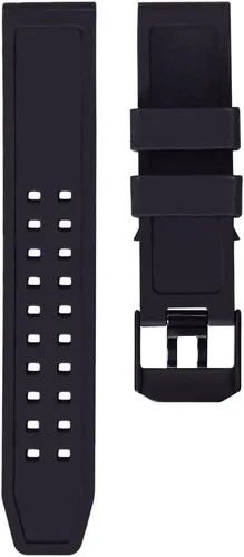 Vista 3 de Correa de reloj de goma de 0.906in para las series Luminox 3050 8800 y 3950 con cierre de doble punta negro