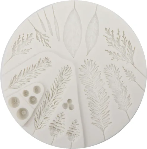 Vista 8 de Moldes de silicona para fondant, forma de hoja de pino, herramienta de decoración de borde de pastel, molde de chocolate, accesorios para hornear