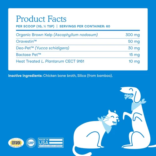 Vista 7 de Fera Pets Polvo de apoyo dental para gatos y perros, apoya el aliento fresco, promueve dientes y encías saludables, se dirige a la acumulación