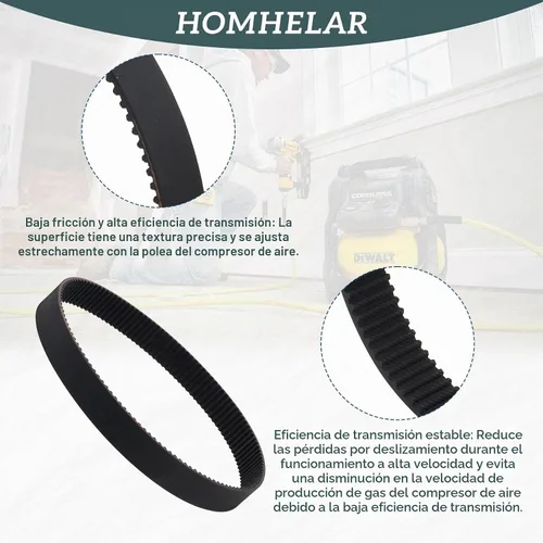 Vista 5 de AC-0815 - Cinturón de compresor de aire para Porter Cable Devilbiss Dewalt Makita Sears Craftsman Compresor de aire sustituye a CAC-1311 CAC-1342