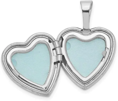 Vista 5 de Colgante de plata de ley 925 maciza con forma de cruz esmaltada, 0.472in, con forma de corazón de 0.472in, Metal