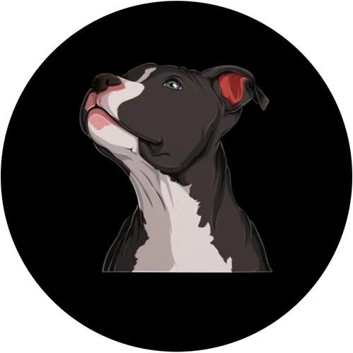 Vista 3 de American Pit Bull Pitbull Terrier - Cabeza de perro canina PopSockets intercambiables