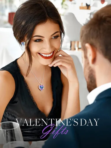 Vista 2 de CDE Collar con dije de corazón de ala de ángel para mujer, tono plateadodorado, regalo de Navidad, San ValentínDía de la Madre, aniversario