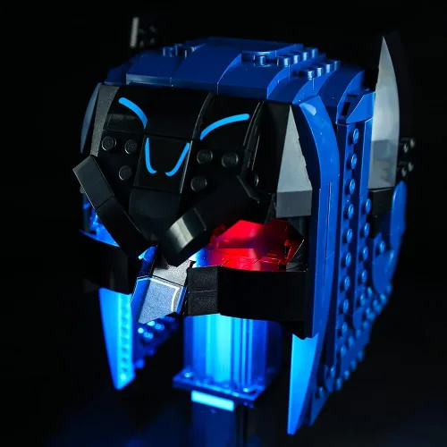 Vista 6 de Kit de luces LED compatible con Lego 76238, kit de iluminación de construcción para (Batman Cowl). (Solo kit de luz Led) (versión clásica)