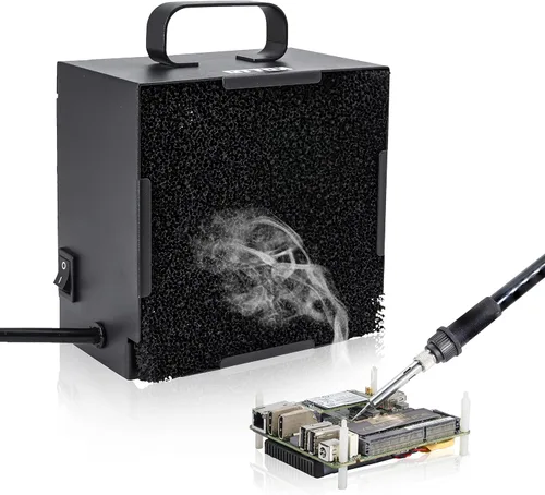 Vista 10 de KOTTO Absorbedor Eliminador de Humo de Soldadura Extractor de Humos Absorbedor de Prevención de Humo Ventilador de Trabajo DIY para Estación