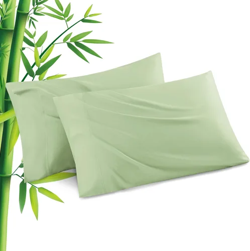Vista 10 de Fundas de Almohada Tamaño Estándar Paquete de 2, Fundas de Almohada de Viscosa Refrescante con Cierre de Sobre, Fundas de Almohada Frescas