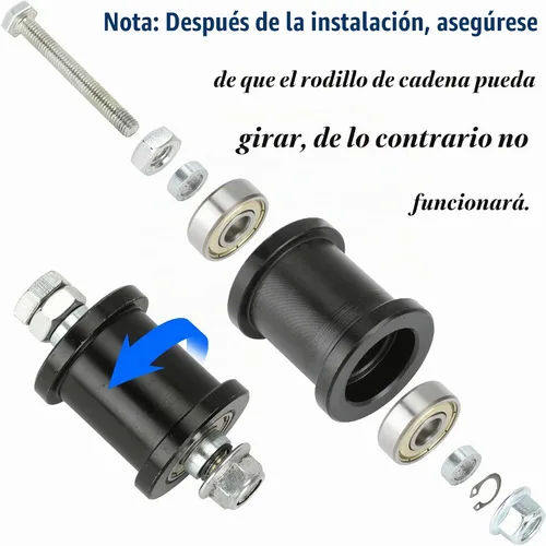 Vista 8 de YOXUFA Tensor de Cadena de Mini Bicicleta con Rodillo de Reemplazo de 1-3/4" para Coleman CC100X CT100U Baja DB30 Doodlebug Motovox MBX10 MBX11