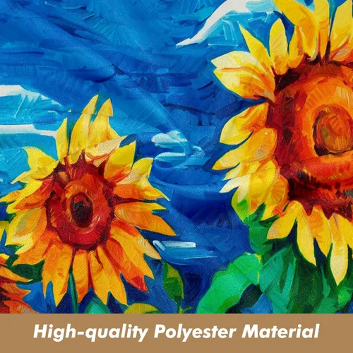 Vista 5 de Funda protectora de muebles de girasol para sofá de 3 cojines, resistente a las manchas Multi15