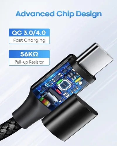 Vista 2 de etguuds - Cable largo USB C a USB C de 10 pies, 60 W, cable de carga rápida tipo C a C Para iPhone 17 16 15 Pro Max Plus Air, Samsung S26 S25 S24