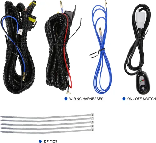 Vista 5 de SPEC-D TUNING - Luces antiniebla para defensa delantera transparentes + focos + interruptor compatibles con Ford Mustang 1994-1998, par de montaje