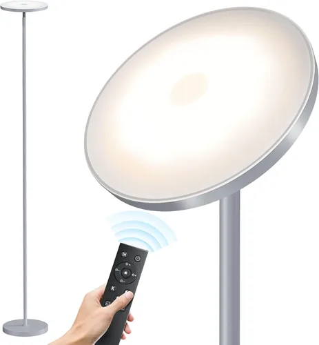 Vista 8 de SUNMORY Lámparas de pie para sala de estar, 48 W/4200 lm, lámpara de pie LED súper brillante con control remoto, lámpara de pie de 69 pulgadas