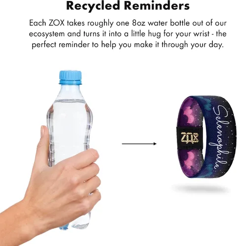 Vista 2 de ZOX Pulseras banda elástica con afirmaciones motivacionales y hermosas obras de arte, gran regalo para hombres, mujeres y niños