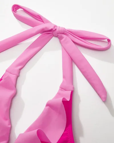 Vista 121 de SUUKSESS Traje de baño sexy de una pieza con volantes y control de abdomen para mujer