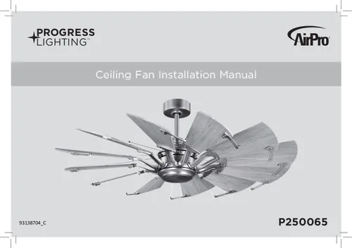 Vista 14 de Springer Collection - Ventilador de techo de molino de viento con motor CC de 12 aspas, 52 pulgadas, níquel antiguo