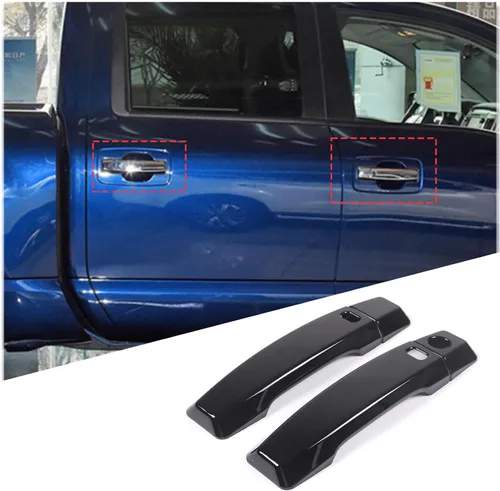 Vista 11 de Cubierta de manija de puerta exterior compatible con Nissan Titan 2016-2023, cubierta protectora de cubierta protectora de cubierta exterior