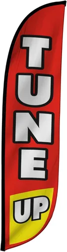 Vista 19 de LookOurWay Bandera de plumas, bandera publicitaria de 12 pies de alto para promoción de negocios y eventos, solo bandera, detalles automáticos