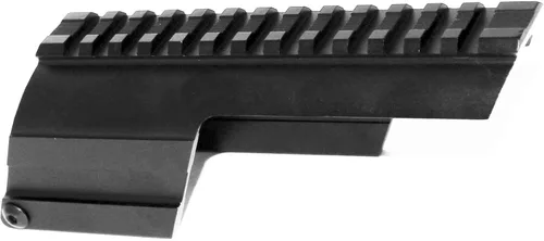 Vista 2 de TRINITY Riel Picatinny de longitud completa compatible con Mossberg 500 y Maverick 88 calibre 12 - Base de montaje de silla de montar estilo tejedor