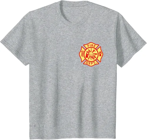 Vista 36 de Camiseta con logotipo de bomberos con símbolo de bombero, Negro