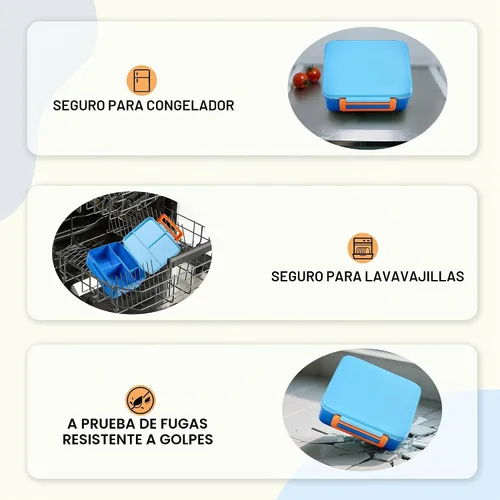 Vista 7 de Lonchera Bento para niños con termo, a prueba de fugas, con tarro de comida aislado de 8 onzas, bolsa de almuerzo, sin BPA, apta para lavavajillas