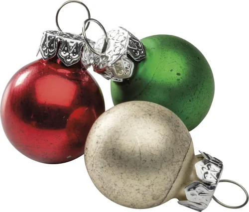 Vista 2 de Juego de 24 adornos navideños de bolas de cristal multicolor