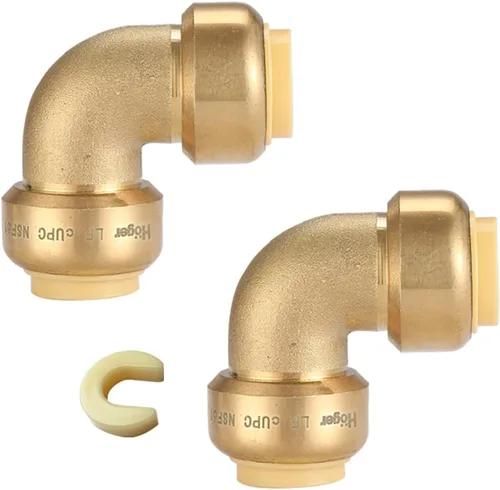Vista 25 de Paquete de 10 acoplamientos rectos GUOFIS de 1/2" con clip de desconexión