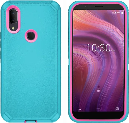 Vista 3 de Asuwish Funda de teléfono para Alcatel 3V 2019, híbrida, resistente, a prueba de golpes, dura, a prueba de caídas, cuerpo completo, resistente