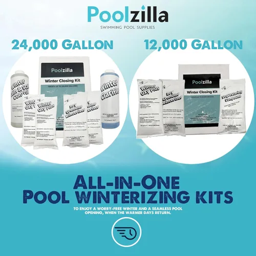 Vista 6 de Poolzilla Kit de preparación para el invierno de 12,000 galones, kit de cierre para piscinas sobre y en el suelo, incluye 1 libra de acondicionador