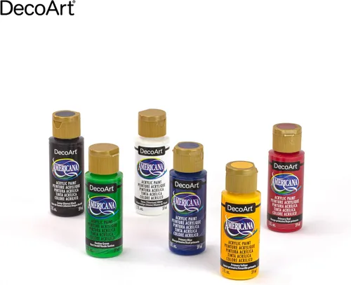 Vista 4 de Paquete de muestra primaria de pintura acrílica con acabado mate Americana