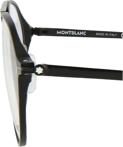 Vista 4 de Gafas de sol Montblanc MB 0195 O- 001 NegroTransparente, Negro Transparente Negro