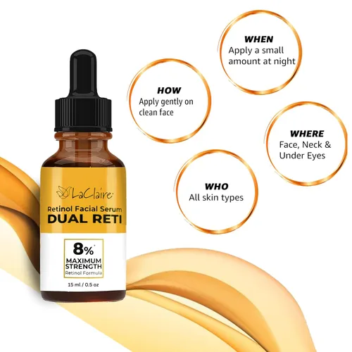 Vista 3 de Fresh Look, Mismos Ingredientes Suero facial de retinol complejo al 8% - Suero facial antienvejecimiento, iluminador para el cuello y el rostro