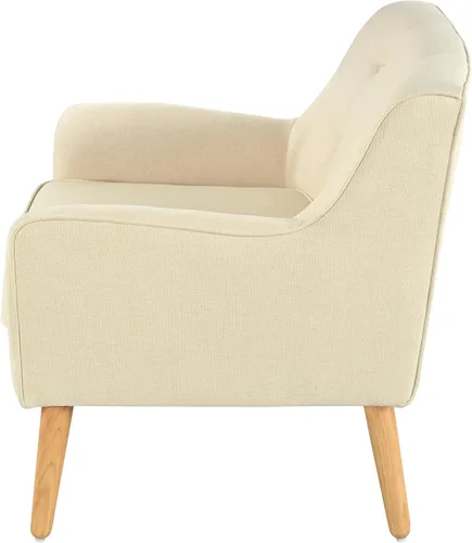 Vista 7 de Christopher Knight Home Felicity - Silla decorativa tapizada de tela moderna de mediados de siglo, silla de madera para sala de estar, silla
