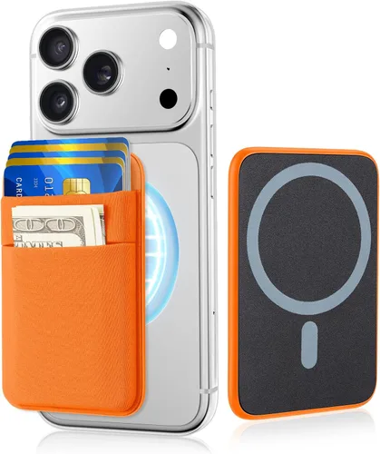 Vista 10 de Senose Compatible con la cartera Magsafe, soporte para 6 tarjetas, cartera magnética delgada y elástica para la parte posterior del teléfono Negro
