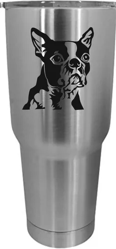 Vista 306 de Cairn Terrier - Vaso grabado con temática de perro, 30 onzas