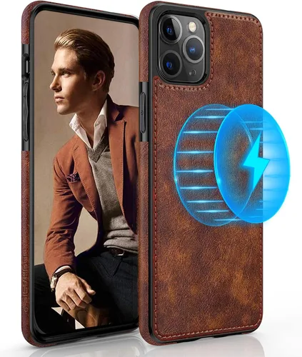 Vista 16 de LOHASIC Funda diseñada para iPhone 13 Pro con MagSafe, clásica y elegante piel suave agarre antideslizante a prueba de golpes, funda protectora
