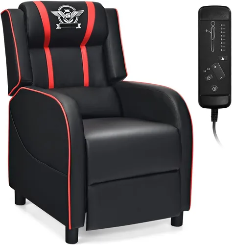 Vista 9 de DORTALA Silla de masaje para adultos, sofá reclinable ajustable con reposapiés y función de masaje, reclinable ajustable para sala de estar, asiento