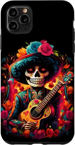 Vista 13 de iPhone 16 Sugar Skull Day of the DEAD Dia de Los Muertos Mariachi Case