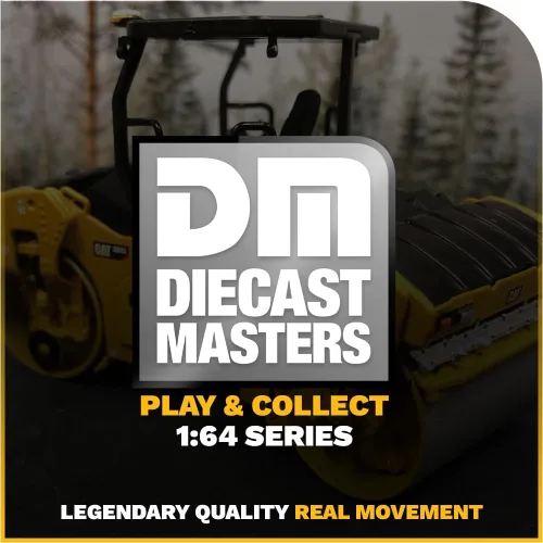 Vista 8 de Diecast Masters 1:64 Caterpillar CB-13 Roller with ROPS, Play & Collect Series Cat Trucks Equipo de construcción Modelo a escala coleccionable