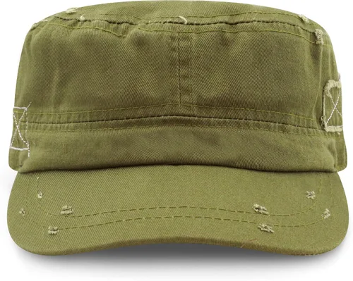 Vista 2 de The Hat Depot Cadet Military Army - Gorra de béisbol de algodón lavado con teñido anudado y algodón lavado básico y desgastado, gorra de algodón