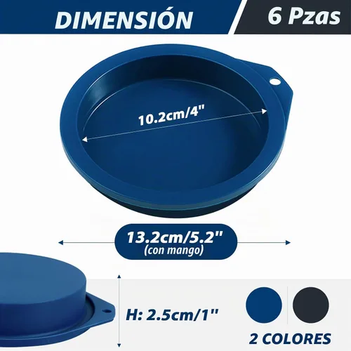 Vista 6 de Webake Moldes de Huevo de Silicona para Freidora de Aire de 4 pulgadas para Hornear, Moldes de Huevo Antiadherentes para Microondas Mini Panqueque