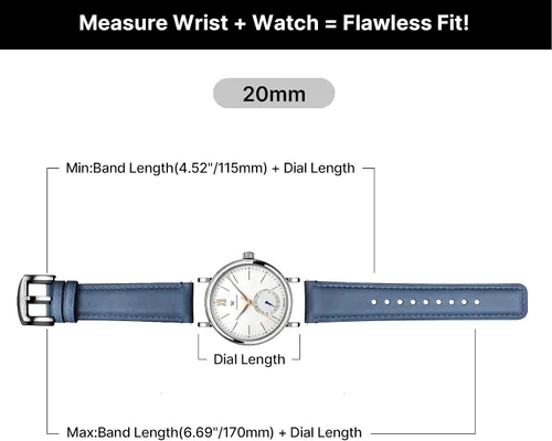 Vista 51 de Fullmosa Correa de reloj de liberación rápida de 0.866 in, 0.787 in y 0.709 in, bandas de cuero bruñido para Samsung Galaxy Watch/Garmin Watch