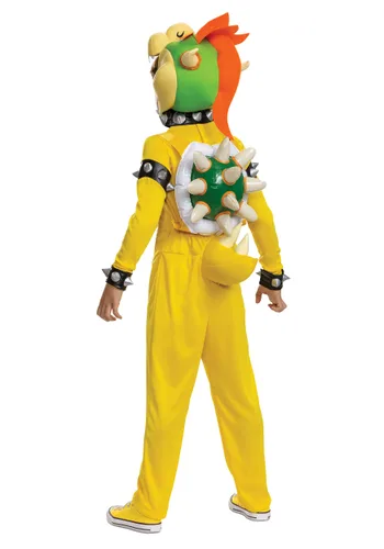 Vista 4 de Disfraz Deluxe de Bowser para Niños Super Mario Bros. Multicolor