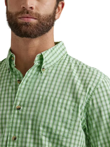 Vista 3 de Wrangler Authentics Camisa clásica a cuadros de manga corta para hombre