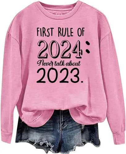Vista 4 de Tuianres Christmas Sweatshirt for Women 2023 Trendy Christmas Tree Graphic Tee Family Christmas Shirts Holiday T-Shirt