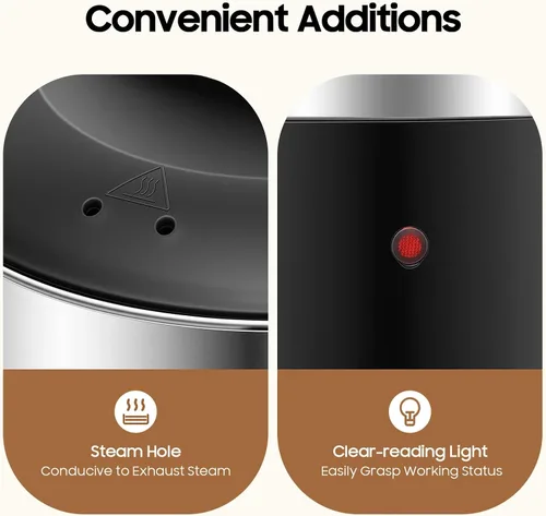 Vista 8 de Cafetera de acero inoxidable de 5.2L, cafetera comercial grande de 30 tazas, preparación rápida, percoladora de café de doble pared de 86.0-212.0