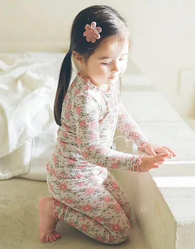 Vista 3 de VAENAIT BABY - Pijama unisex para niños y niñas de 6 meses a 12 años, pijama suave y cómoda de modal Tencel, ropa de dormir fruncida, conjunto de 24