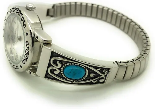 Vista 4 de Varsales Reloj de moda con banda elástica elástica Western Stones para mujer