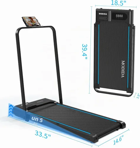 Vista 2 de 3 in 1 Under Desk Treadmill with Incline Walking Pad for Home & Office Negro